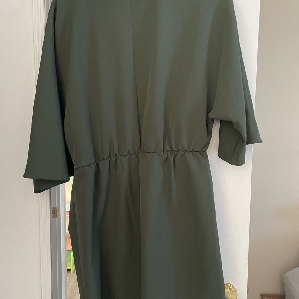 Asos Design Curve Collared Wrap Front Batwing Min… - image 3